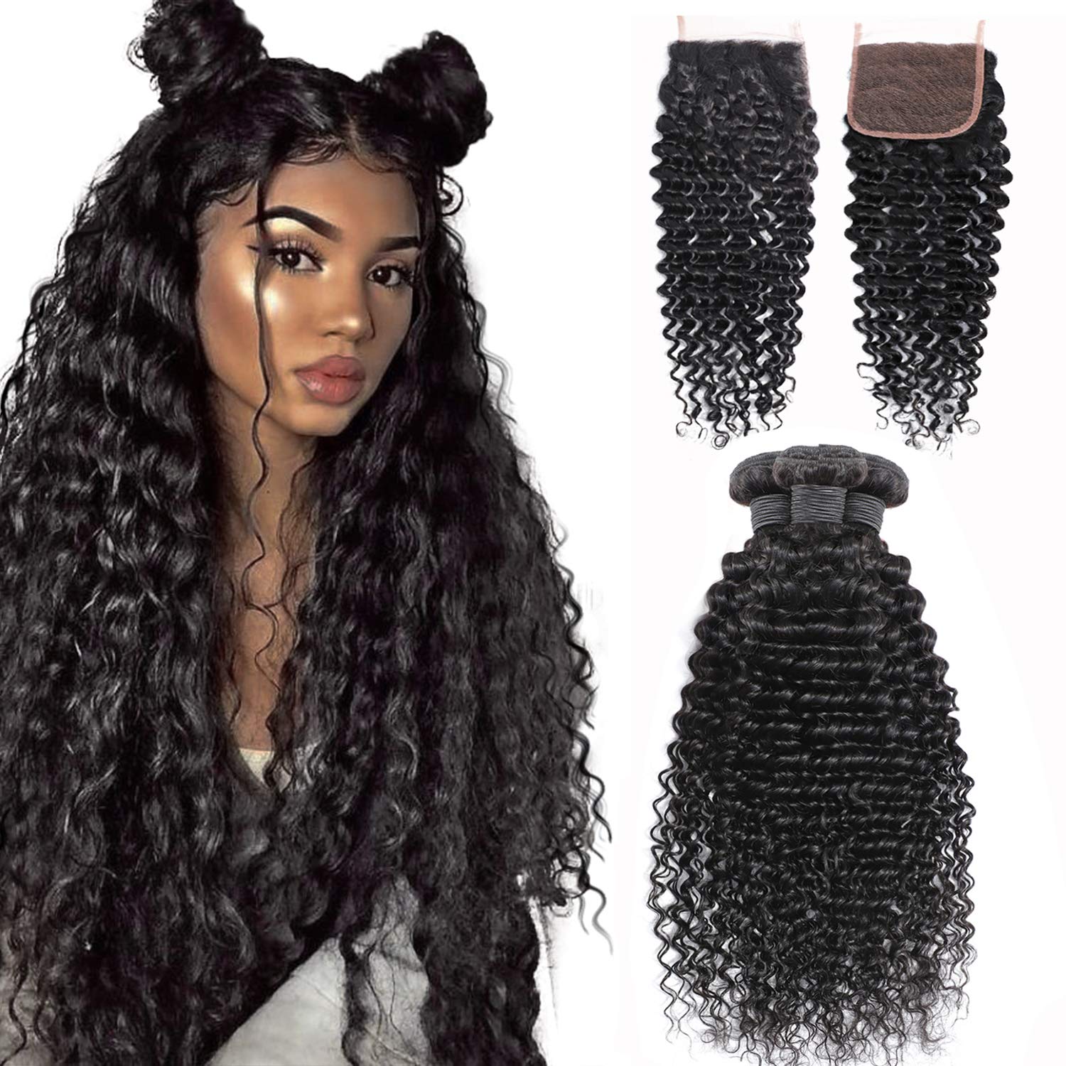 BeuMax 10A Grade 3/4 Spring Roll Bundles with 4x4 Closure Brazilian Hair