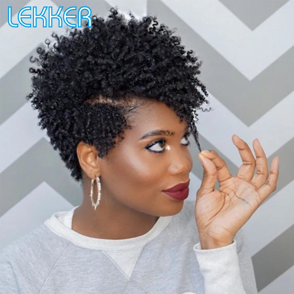  Pixie Short Curly Bob - 13x6x1 Part Lace Front Human Hair Wig