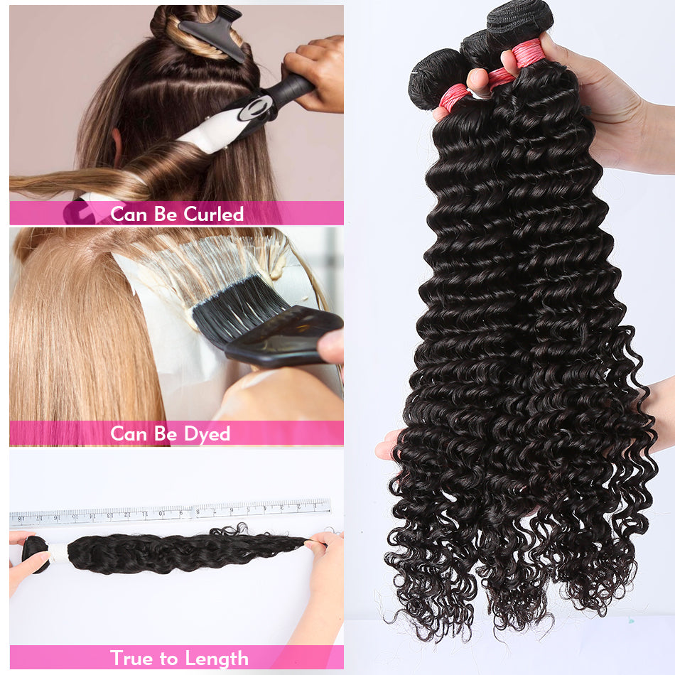 Weft details of Brazilian raw curly human hair bundle