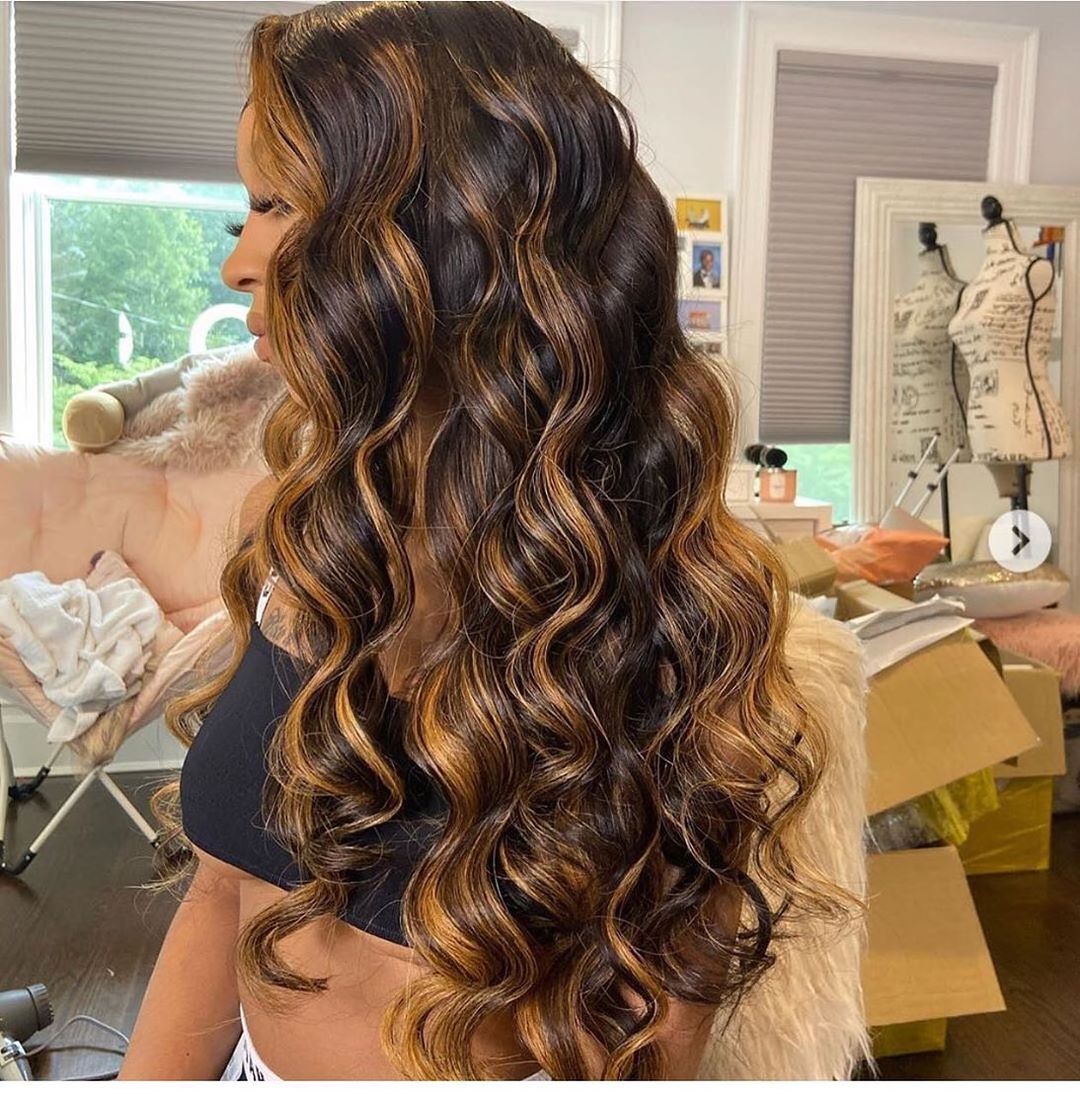 360 HD lace frontal wig with 4/27 highlights in body wave style