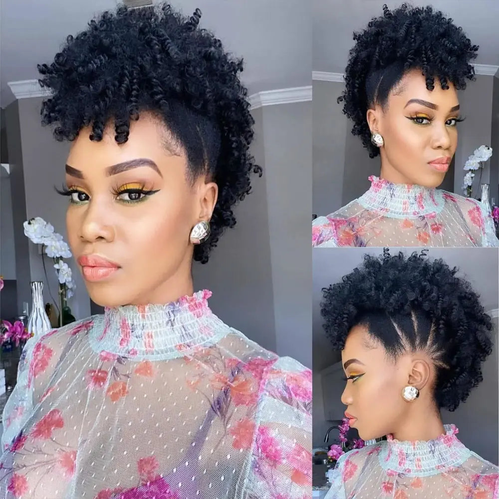 Synthetic Afro Mohawk Ponytail – High Puff