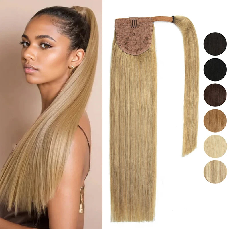 Holly's Heat honey light brown human hair ponytail extension