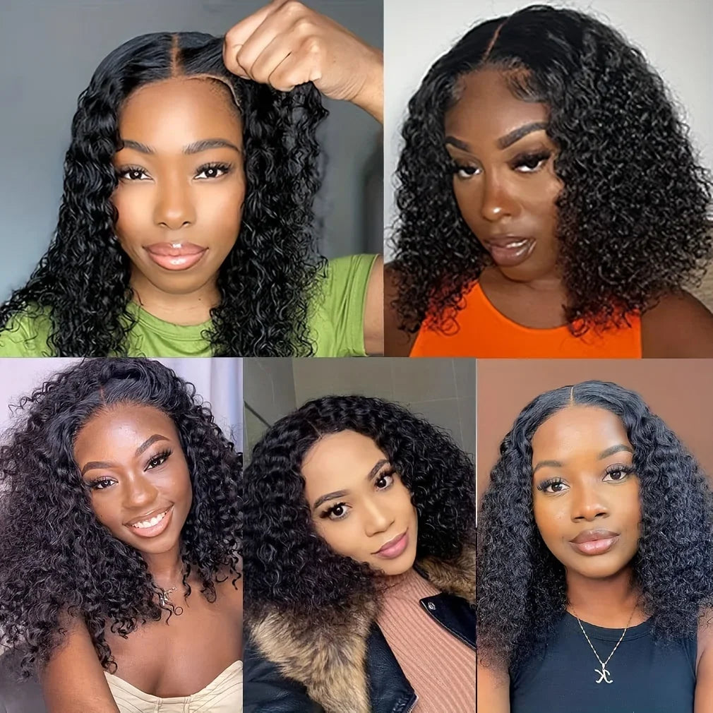 12A Glueless Water Wave Bob Wig - Human Hair Lace Front