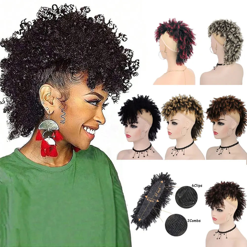 Synthetic Afro Mohawk Ponytail – High Puff