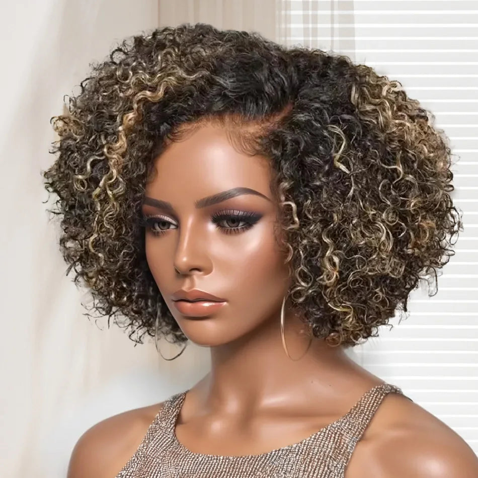 Deep Wave HD Lace Wig – Short Human Hair Wig