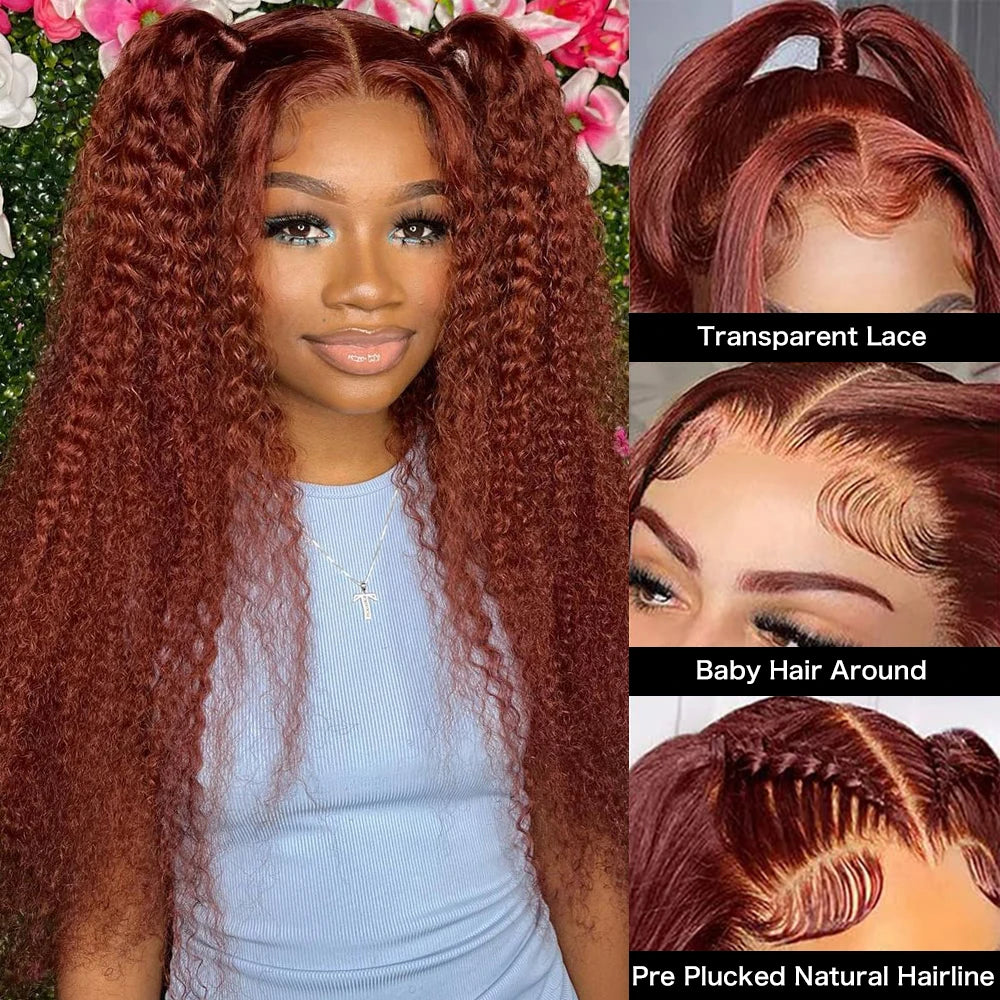 13x6 Lace Front on Brazilian Kinky Curly Wig