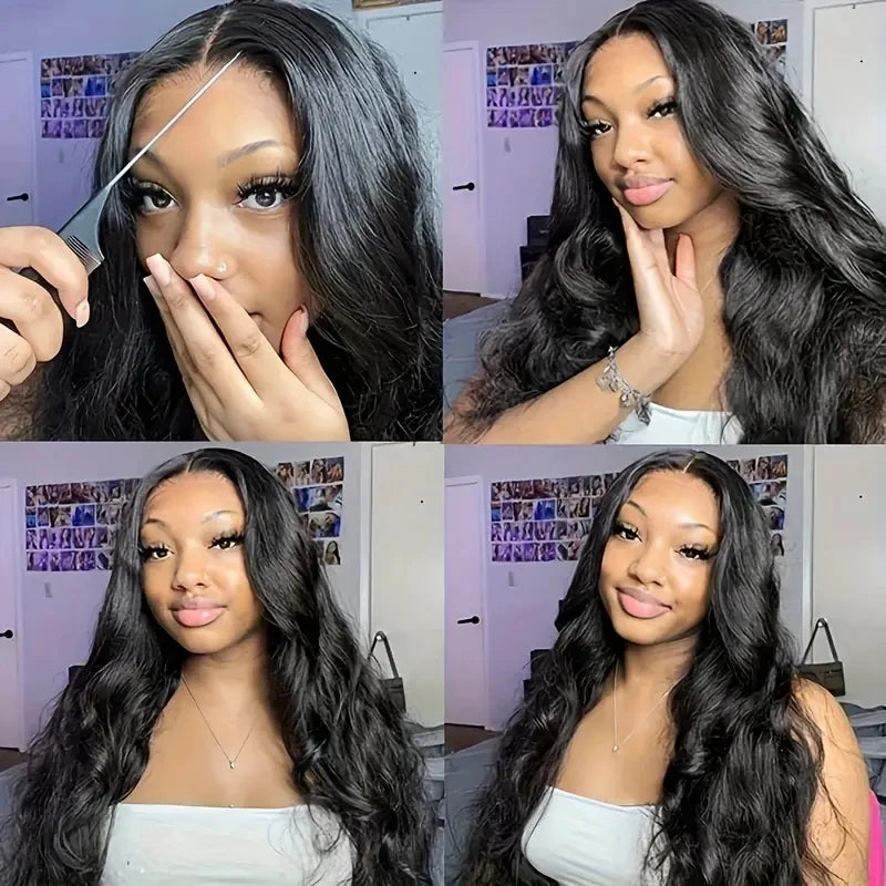 Natural-looking glueless wig made with Brazilian human hair