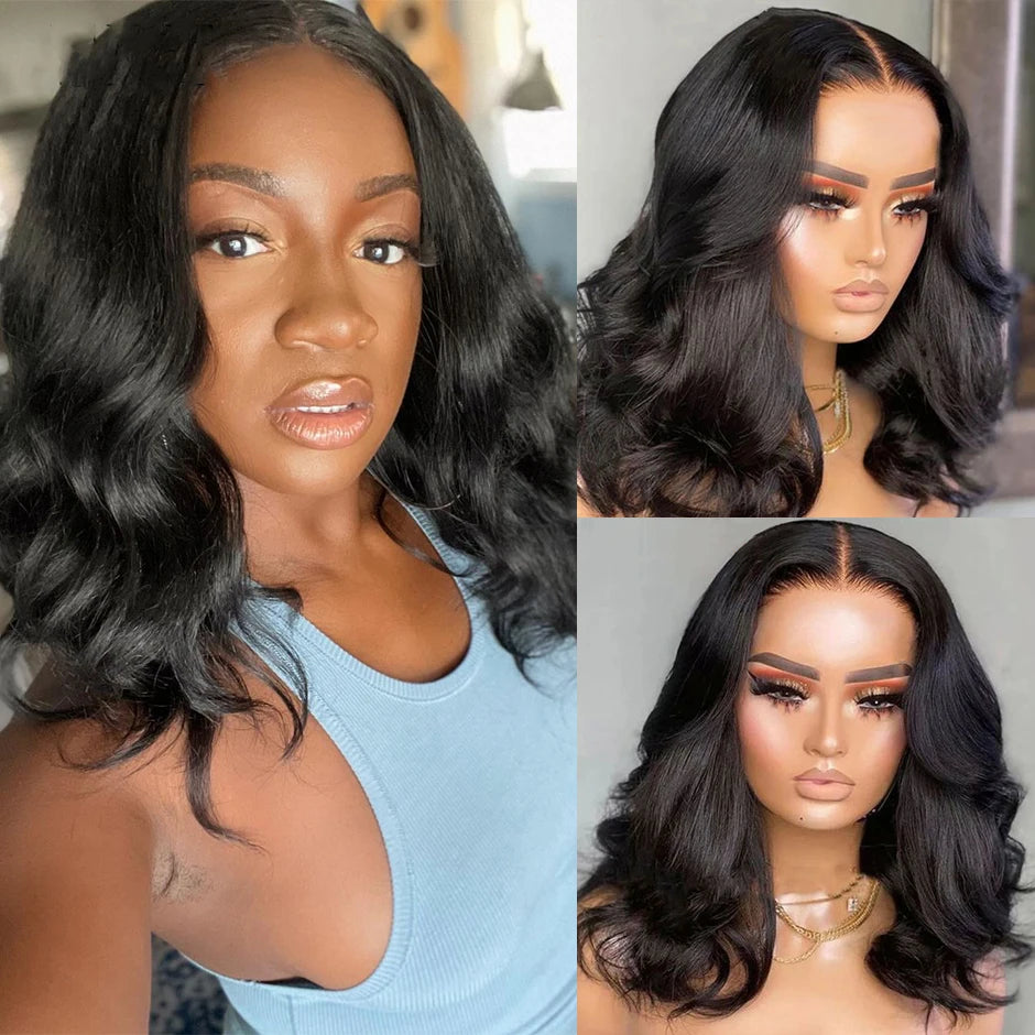 Fierce Bella glueless body wave lace closure bob wig