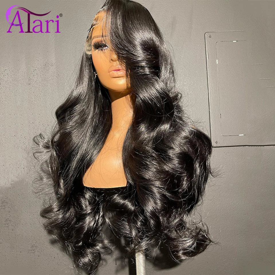 Natural-looking body wave human hair wig with transparent lace