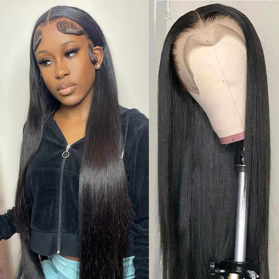 Gigi's Power Rock 13x6 HD transparent bone straight lace front human hair wig