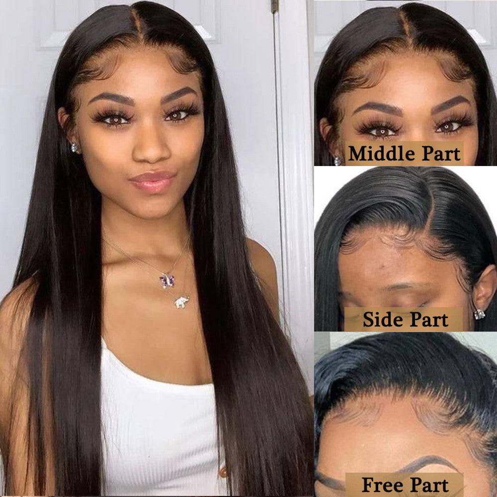 Gigi's Power Rock 13x6 HD transparent bone straight lace front human hair wig