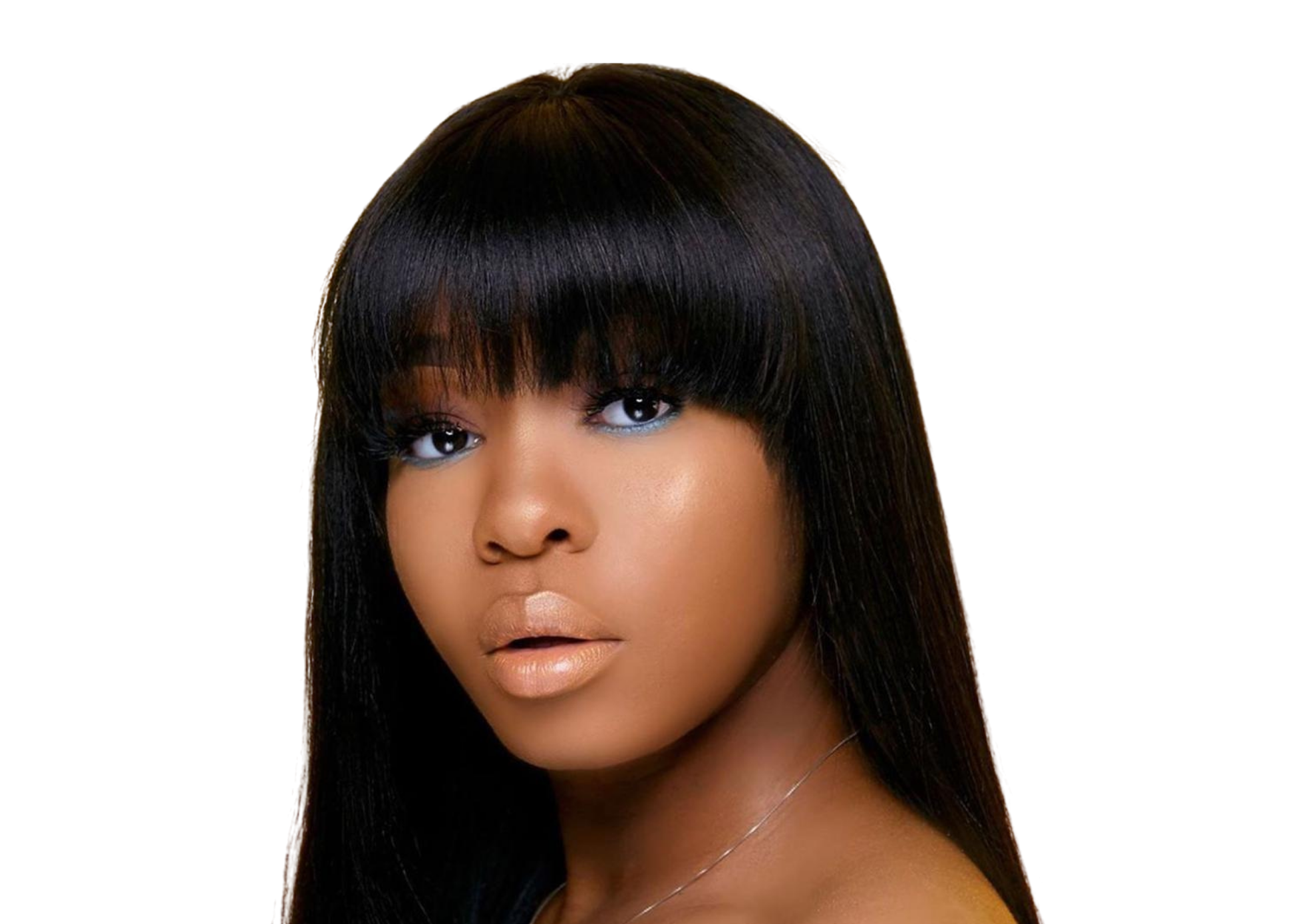 Sleek straight human hair U-part wig for seamless blending