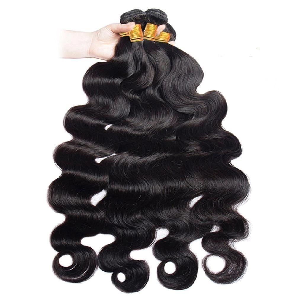 Imani’s Iconic Curls 10A grade Brazilian body wave bundles with 2x6 lace closure