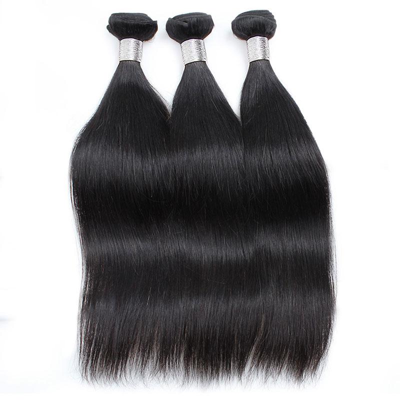 10A Brazilian virgin straight human hair weave bundles, unprocessed Remy